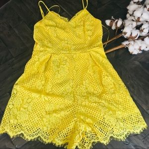 Yellow Lace Romper